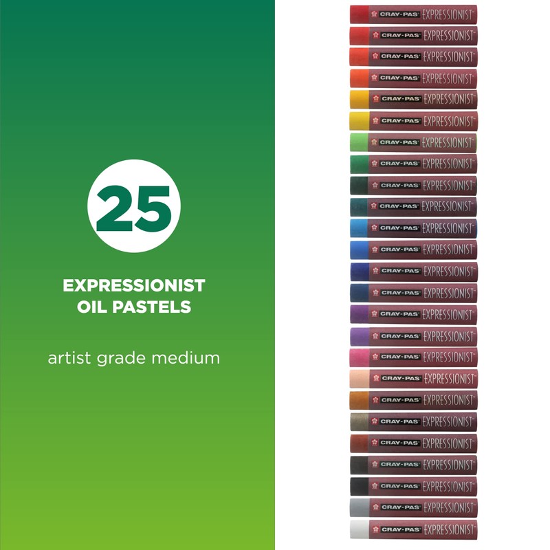 Set of 25 Cray Pas Expressionist Oil Pastel, Assorted Colours