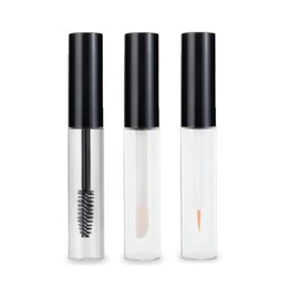 3Pcs Black 10ml Empty Mascara Tube and Wand Glass, Mascara Tubes Empty for Castor Oil, Empty Mascara Tube, Empty Mascara Bottles with Brush, Clear Glass Mascara Tube and Wand Glass DIY Cosmetics