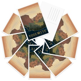 gaeaverse Yosemite National Park - Juego de 9 postales clásico de Parques Nacionales de Estados Unidos para negocios, viajes, paisaje, postal, decoración de regalo