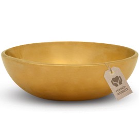 MASSAGE-EXPERT Tibetan Singing Bowl, Flat Head Bowl, Diameter 10 cm, 300 g, Moving High Tone for Effective Sound Massage and Sound Therapy in the Forehead Area, Professional Quality
