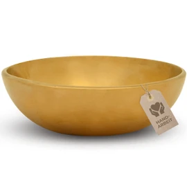MASSAGE-EXPERT Tibetan Singing Bowl, Flat Head Bowl, Diameter 10 cm, 300 g, Moving High Tone for Effective Sound Massage and Sound Therapy in the Forehead Area, Professional Quality