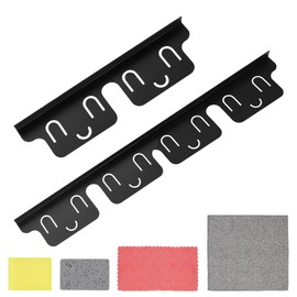 2+4 Pack Stove Counter Gap Cover Stainless Steel,Stove Guard for Kitchen Oven Counter Side Gap, Range Trim Kit, Stove gap filler Easy Clean and Heat Resistant, Adjustable Length 13.8" to 27.6" (black)