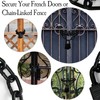 Safety Fence Chain Lock,Outdoor Waterproof Padlock with Chain,Heavy-Duty Weathproof Lock