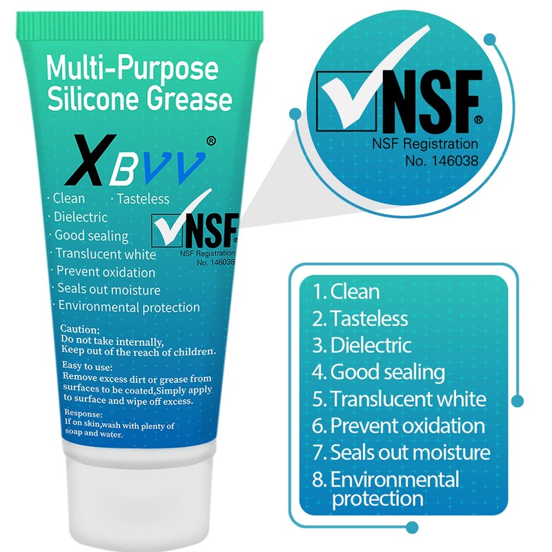 XBVV Plumber Silicone Grease Lubricant for Plumbing Faucet Valve O-Rings