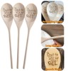 Funny Wooden Spoons Set, Engraved Kitchen Utensils, 3-Piece Housewarming Gift