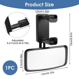 360° Drehbarer Baby Autospiegel, Mit Gefederten Clips Spiegel Auto Baby Rückbank Für Maximale Weite Sicht Und Sichere überwachung