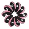 Andux Print Number Golf Iron Club Head Covers with Transparent