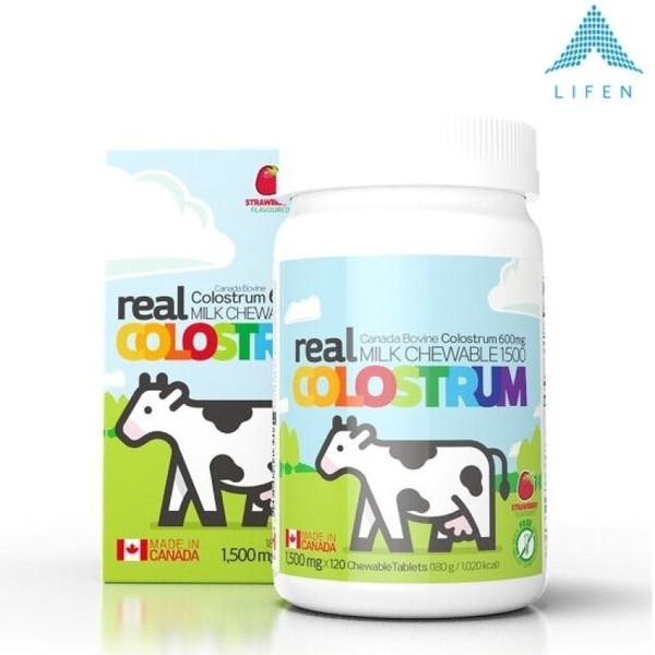 Canadian Real Colostrum Chewables 5 Bottles (1500mgX120 Tablets x 5