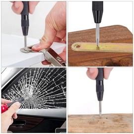 Spring Loaded Center Punch, Automatic Center Punch Anti-Slip Punch Tool Heavy Duty Center Hole Punch for Metal Wood Plastic