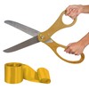 Gold Grand Opening Ceremony Kit – 20 Inch Giant Scissors with Ribbon for Inaugurations and Ceremonies Gold Scissors 20'' for Ribbon Cutting Grand Opening and Scissor for Special Event