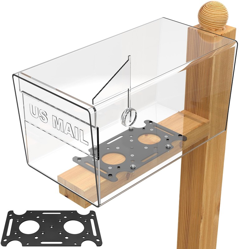 Mailbox Mounting Bracket, Plate for Post Mount Mailboxes, Compatible with
