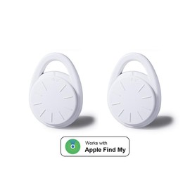 【IOS Only】Mini Bluetooth Tracker GPS,Key finder,Pet Tracking Tool, Wallet and Key Precision Location Device smart Tracker airtag，locator White 2 Pack - Color: White 2 Pack