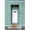 Outdoor Door Numbers Enamelled Ceramic Hand Painted with Dry Cord