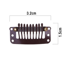 HappyHome Set of 15 Wig Fixing Pins for Wig Fixing Hardware Hook Type Patch Fastener (Dark Brown)