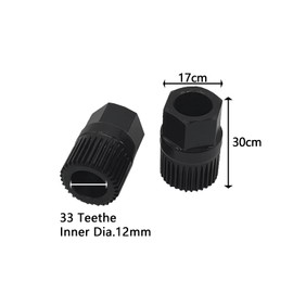 HARY 2Pcs Alternator Pulley Removal Tool, 33 Teeth Durable Engine Pulley Removal Tool for Volkswagen Ford Peugeot Vauxhall Easy Pulley Replacement