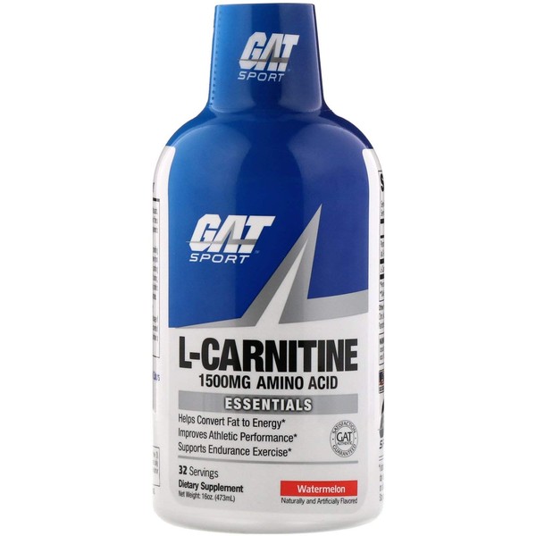 GAT Sport L-Carnitine Liquid, 1500 mg, 16oz, 32 Servings (Watermelon)