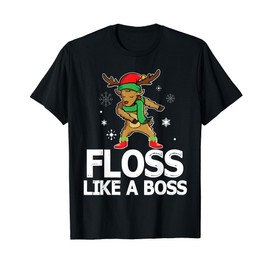 Reindeer ELF Costume Floss Like A Boss Snow Shirt Xmas