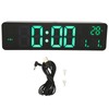 Digital Alarm Clock 10in 12/24H Temperature Display Battery Powered Quiet