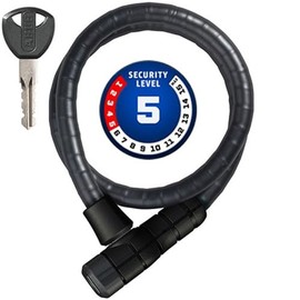 ABUS armoured cable lock Steel-O-Flex Microflex 6615K - Cable lock made of steel cable with armour made of steel sleeves - security level 5