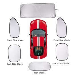 LSXD Kit De Coche Parasoles Para Ventanilla Protección 6 Piezas.
