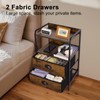 Night Stand with 2 Fabric Drawer and Sturdy Metal Frame,