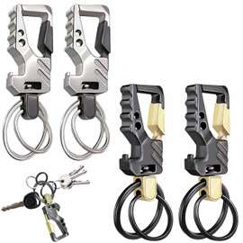 ZEACCT 4 Pieces Car Keychains, Zinc Alloy Keychain Metal Carabiner Keychain, Men Keychain Car, Metal Bottle Opener Keychain, for Men, 1