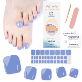 Ceboic 32 Stück Fußnägel Nagelfolie, Selbstklebend Fußnagel Sticker Nail Wraps Zehennagelaufkleber, Nagelfolie UV Härtend Pediküre Wraps für Damen Mädchen Fußnagel Nagelkunst (Silber Glitzer)