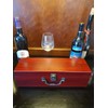 chaos cellar Cherry Finish Wooden Wine Bottle Holder with wine