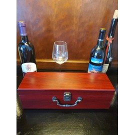 chaos cellar Cherry Finish Wooden Wine Bottle Holder  with wine tools