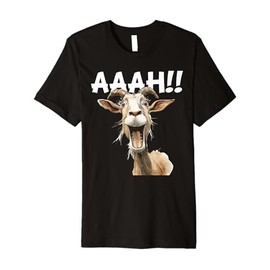 funny screaming Goat Premium T-Shirt