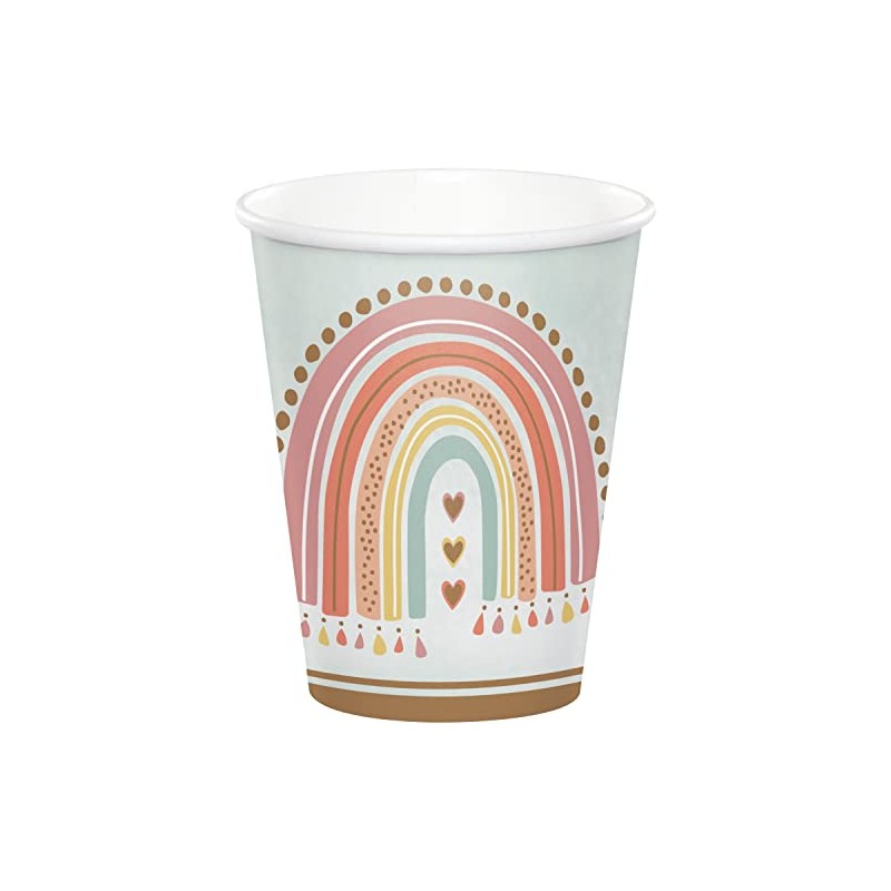 Trendware Boho Rainbow Paper Cups, 24 ct