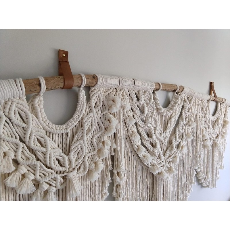 KEYAIIRA - Curtain rod holder leather curtain rod bracket holders