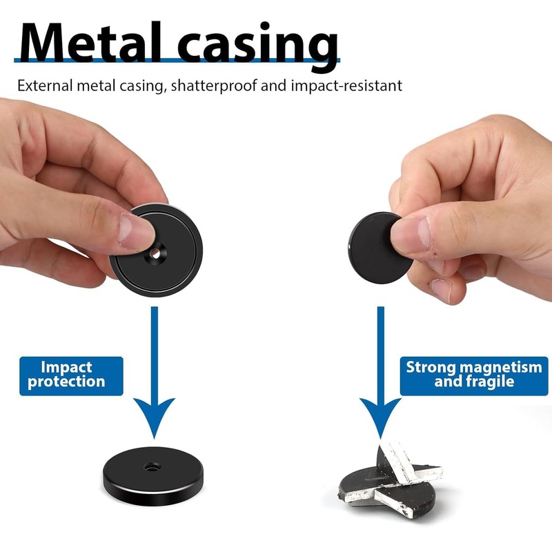 LOVIMAG 20lbs Neodymium Magnets, 6Pack Strong Magnet, Cabinet Magnets with