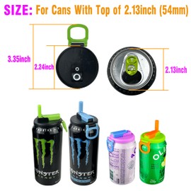 DIPESI 4 Pack Soda Can Lids with Straws,Inspired by Energy Drink Can Colors – Fits fit Standard 12oz/16oz Cans(K02-P6)