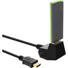 InLine® 17533S Extension Stand with Base and High Speed + Ethernet, 4 K2K HDMI Male to Female 3 m Black/Gold