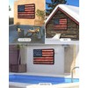 Lsrtoss American Flag Outdoor TV Cover 70-75 Inch Weatherproof, Vintage