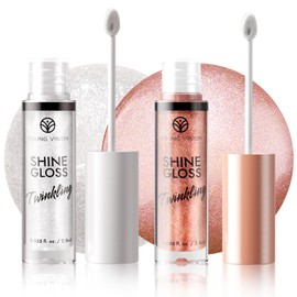 YOUNG VISION Shimmering Lip Gloss – Glossy Finish with Pearl-Like Particles, Non-Sticky and Hydrating, Perfect for Layering or Wearing Alone, Smooth Shine for Long-Lasting Comfort