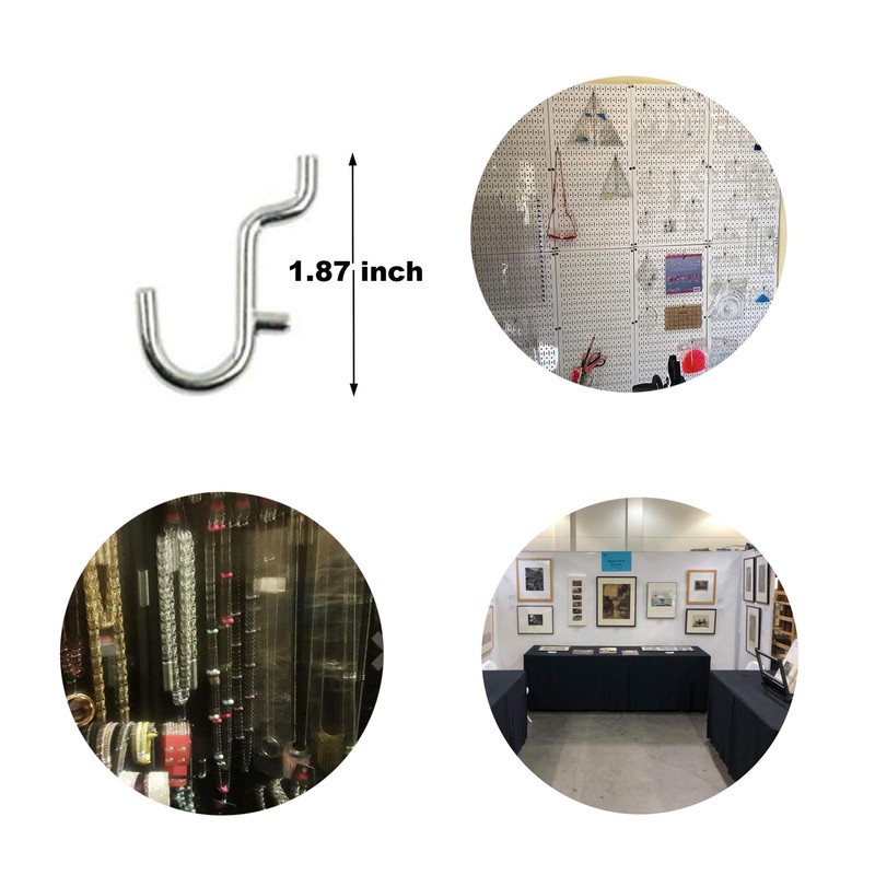 i-FKM 100PCS Metal Pegboard J Hook Accessories Peg Board Wall