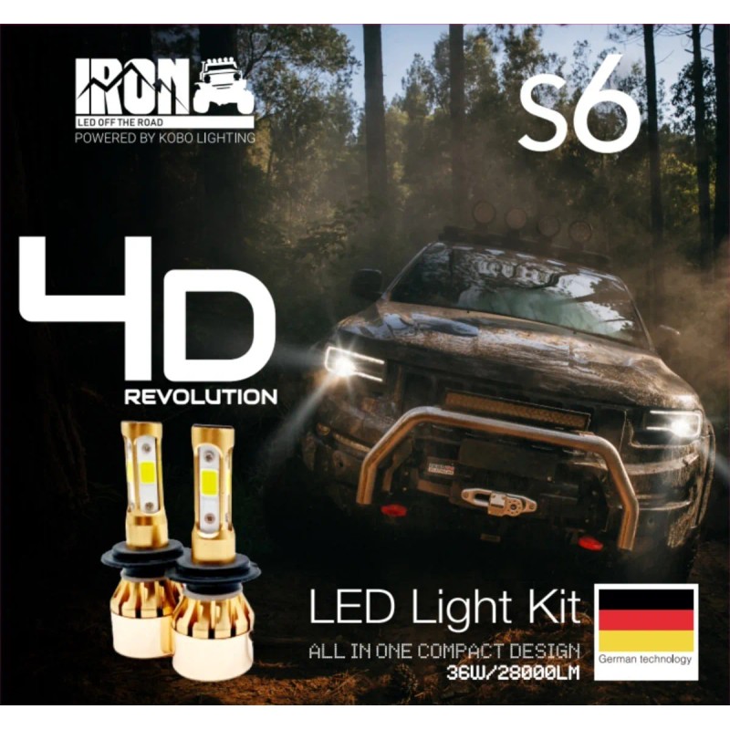 Kit Luces Led 4 Lados Caras S6 4d Cob Faros