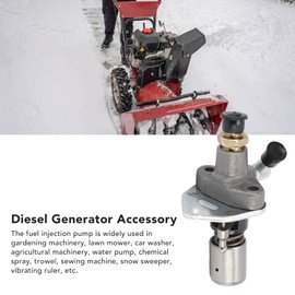 MUNEFE Fuel Injector Pump, Generator Fuel Injection Pump Iron, Fuel Injector Pump with Right Oil Nozzle for Gardening Machinery, Lawn Mowers