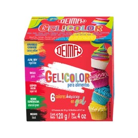 6 Gel Food Colors Kit Gelicolor