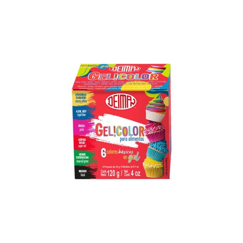 6 Gel Food Colors Kit Gelicolor