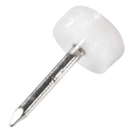 Adsamm® / 16 x Glides in plastic with nail | Ø 0,39'' (Ø 10 mm) | white | round | Premium quality furniture sliders with nail by Adsamm®