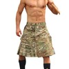 GSGGIG Men's Kilt, Camo Scottish Outdoor Utility Kilt, 23" Length
