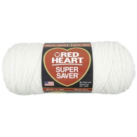 Red Heart Yarn Super Saver 0316 Soft White 7 oz