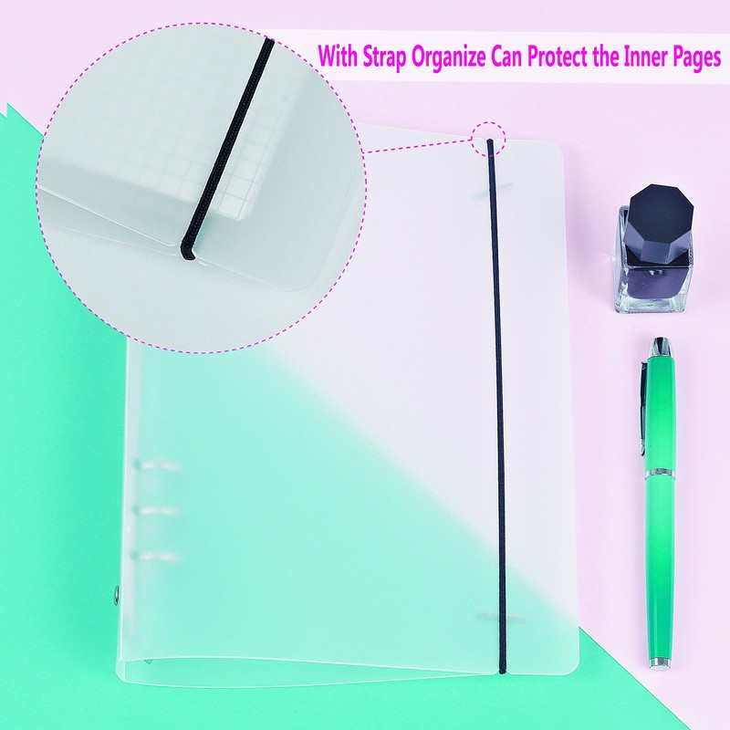 A5 6 Ring Binder Cover with Snap Button Closure Loose