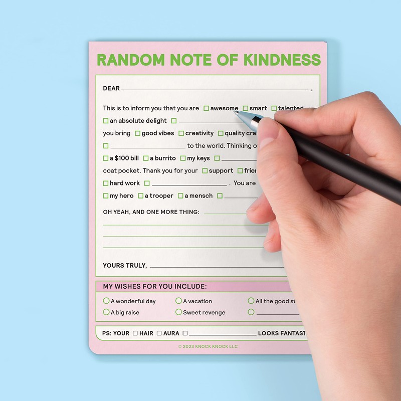 Knock Knock 1-Count Random Note of Kindness Nifty Note Pads,