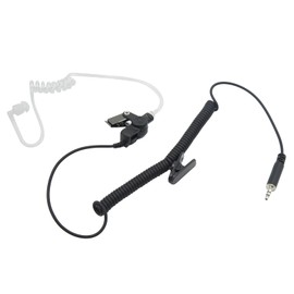 JUYODE 3.5 mm Thread Listen Only Earpiece 1-Pin Single Jack Threaded Ear Piece Listening Receiver Acoustic Tube Headset Earphone for Shoulder Microphone Speaker Mic Audio Jack