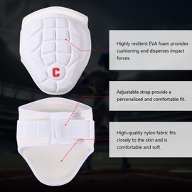 Cienfy Batter's Elbow Guard Baseball Softball Elbow Pad Forearm Guard for Youth and Adult (WH-S)