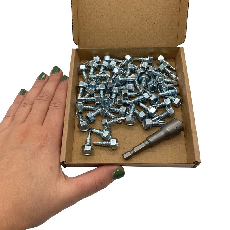 Pack of 50 DIN 7504K Galvanised Steel 6.3 x 19